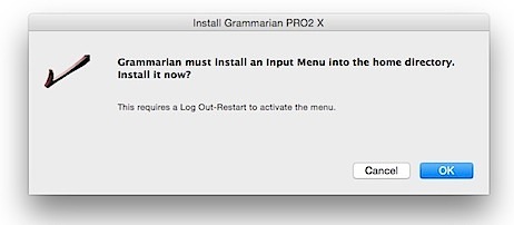 Intalling Grammarian Input Menu