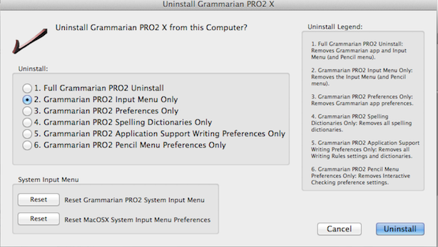 FAQ Grammarian PRO2 Grammar Check Uninstaller FAQV2A04X