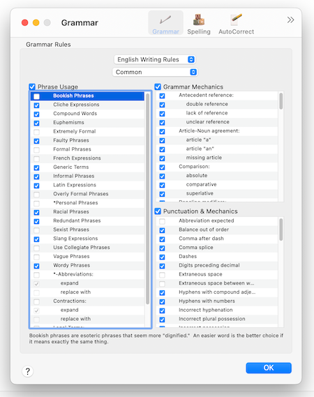 Grammar Checker Writing Rules